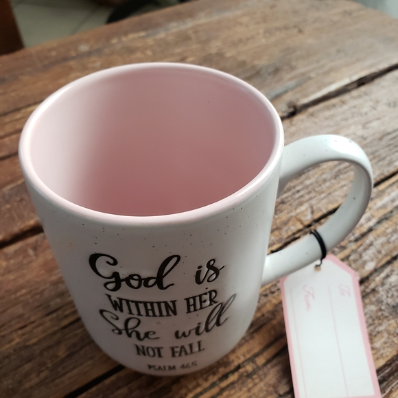 Inspirational White and Pink Mug - Picture 3 of 4